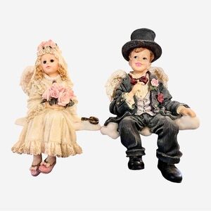 Boyds Bears Wee Folkstone Felicity Angel Bliss Bride & Groom Shelf Sitter.